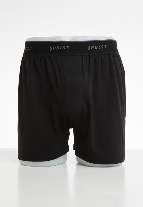 Superbalist - 2 Pack knit boxers - black
