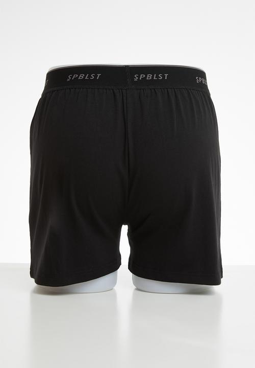 Superbalist - 2 Pack knit boxers - black