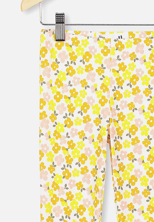 Cotton On - Huggie tights -  yellow & white 