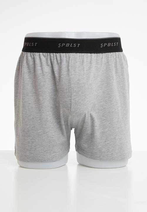 Superbalist - 2 Pack knit boxers - grey