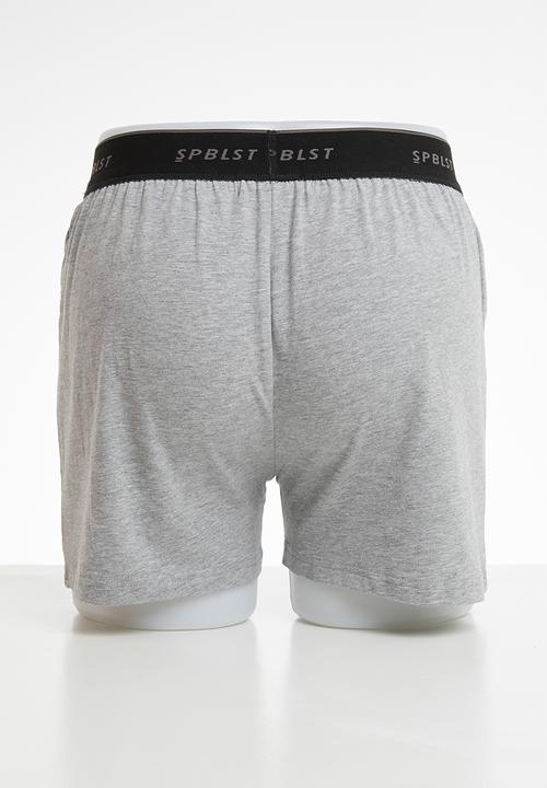 Superbalist - 2 Pack knit boxers - grey
