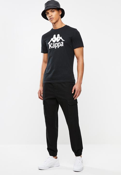 KAPPA - Authentic estessi tee - black & white