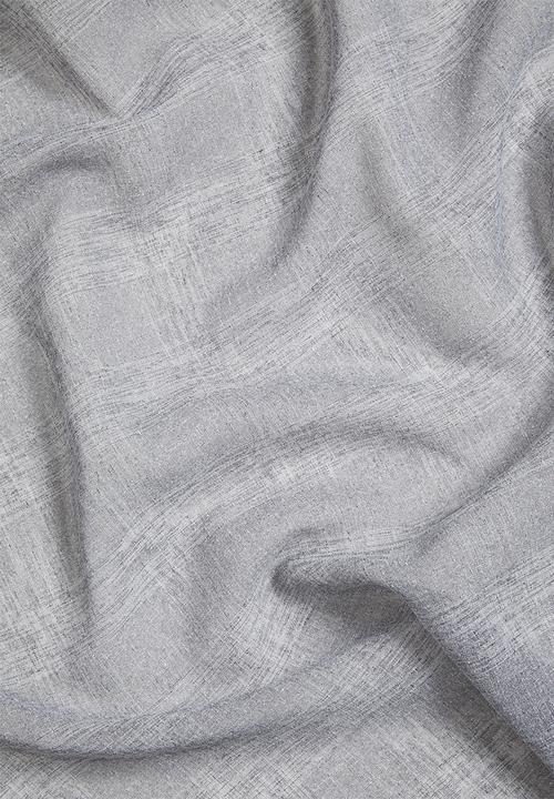 Sixth Floor - Self stripe eyelet curtain - charcoal