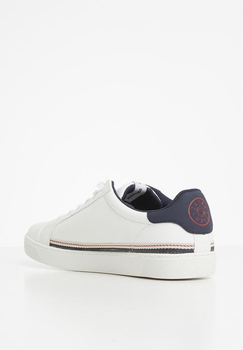 Jack & Jones - Trent stripe sneaker - white & navy 