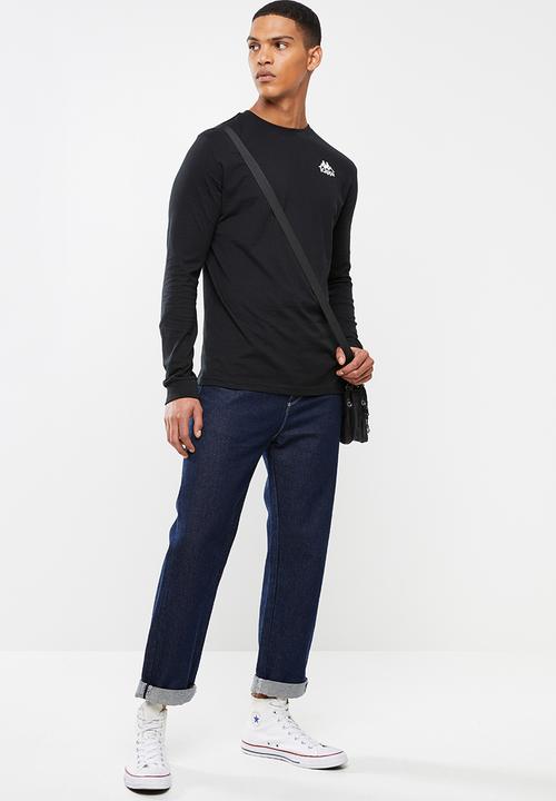 KAPPA - Authentic crew sweat top - black & white