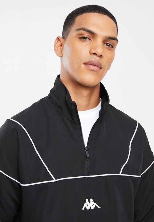 KAPPA - Authentic turny 1/4 zip jacket - black & white