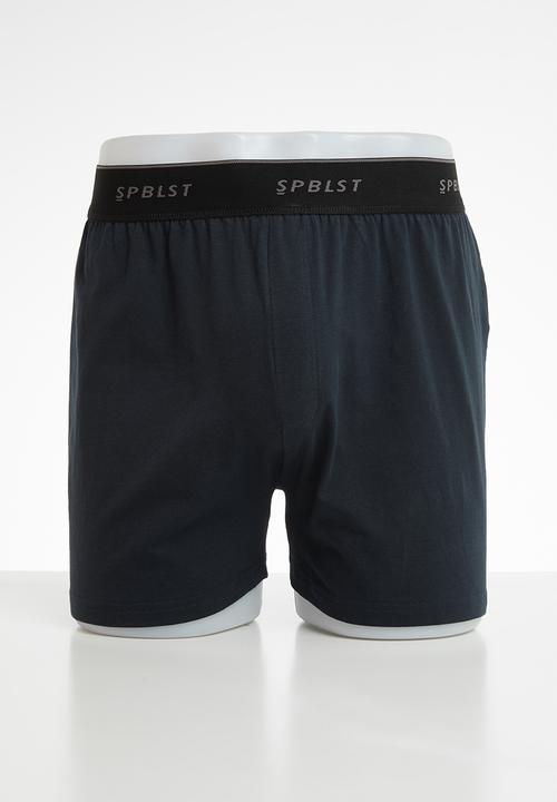 Superbalist - 2 Pack knit boxers - navy