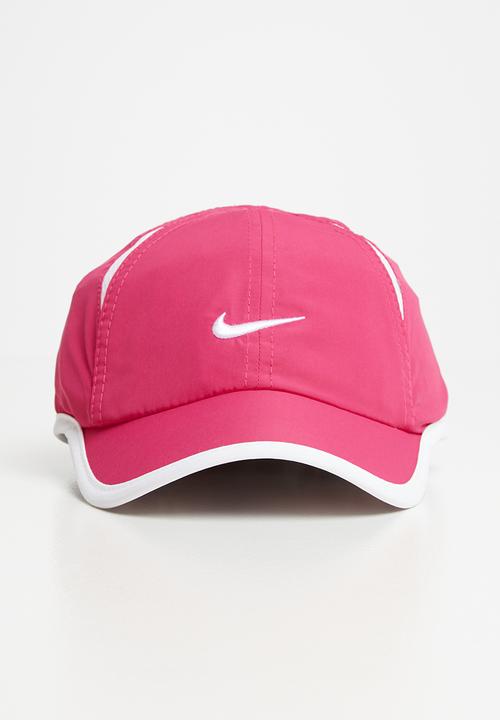 pink and white nike hat