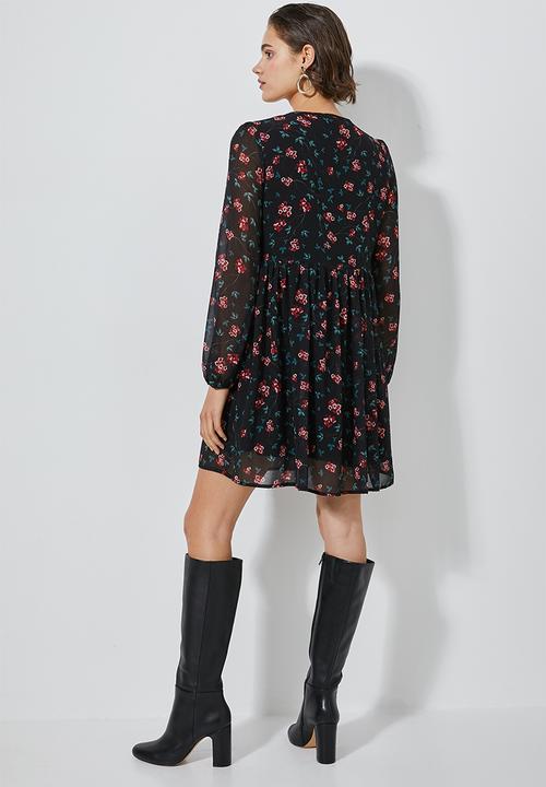 Superbalist - Chiffon babydoll dress - multi 