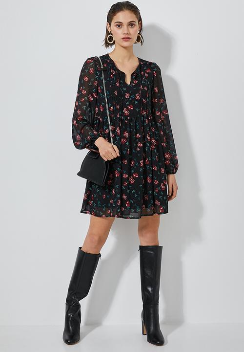 Superbalist - Chiffon babydoll dress - multi 