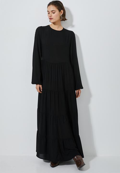 Superbalist - Maxi tiered dress - black