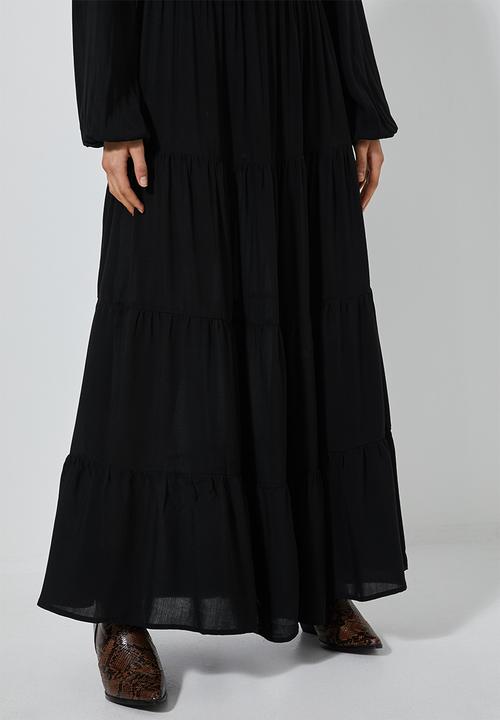 Superbalist - Maxi tiered dress - black