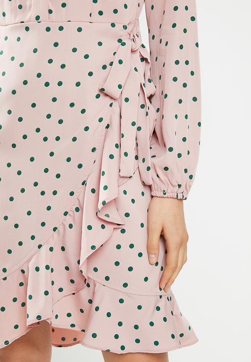 Vero Moda - Windy henna long sleeve shirt dress - lilac & green 