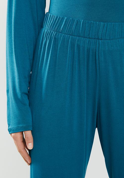 Superbalist - V-neck sleep top & pants set - teal
