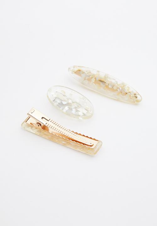 Superbalist - Glitter resin hair slides - multi