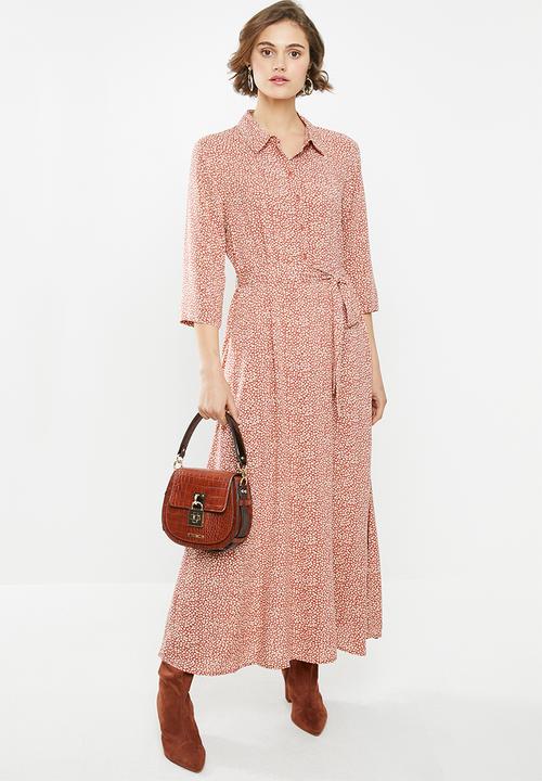 Jacqueline de Yong - Starr life 3/4 maxi dress - red