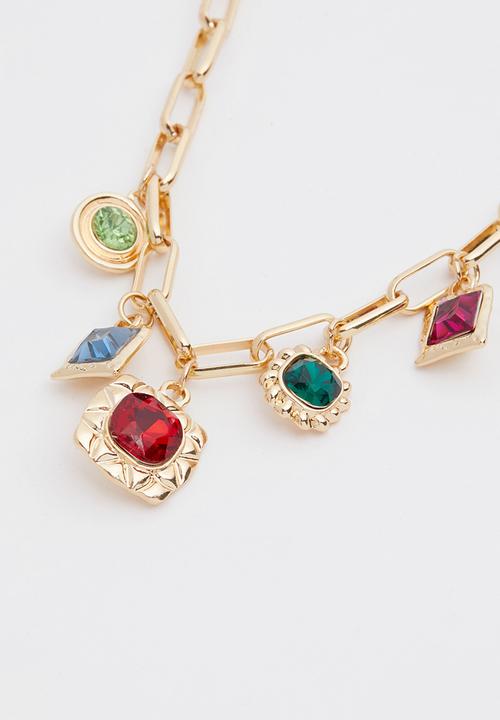 Superbalist - Multi-stone necklace - gold