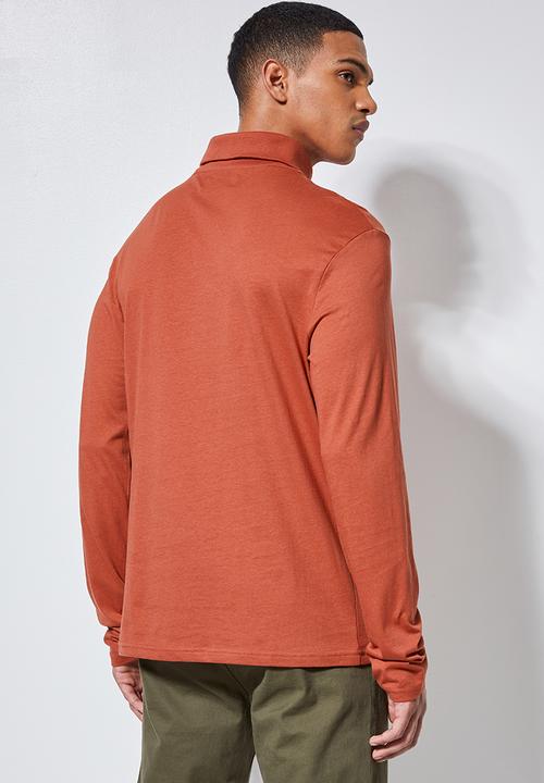 Superbalist - Plain roll neck 2 Pack tees - black & rust