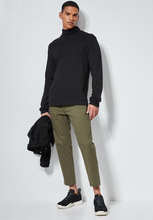 Superbalist - Plain roll neck 2 Pack tees - black & rust