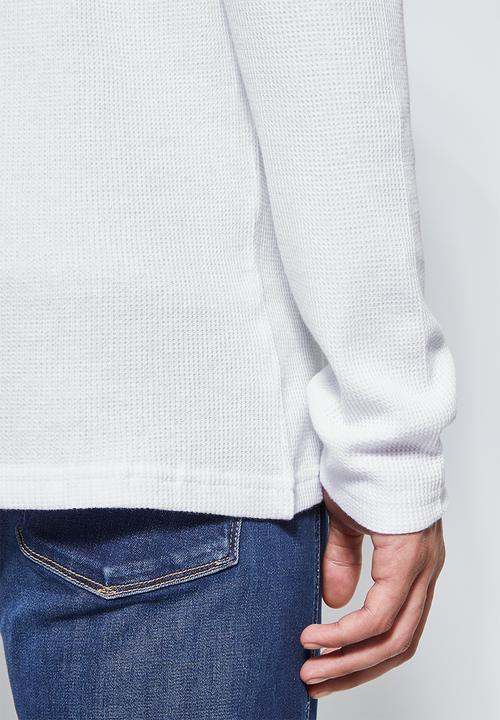 Superbalist - 2 Pack textured pocket tees - white & black 