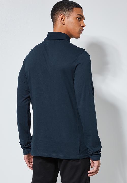 Superbalist - Plain roll neck 2 Pack tees - navy & brown