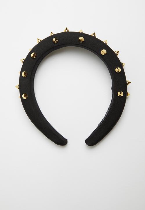 Superbalist - Spiked studded headband - black