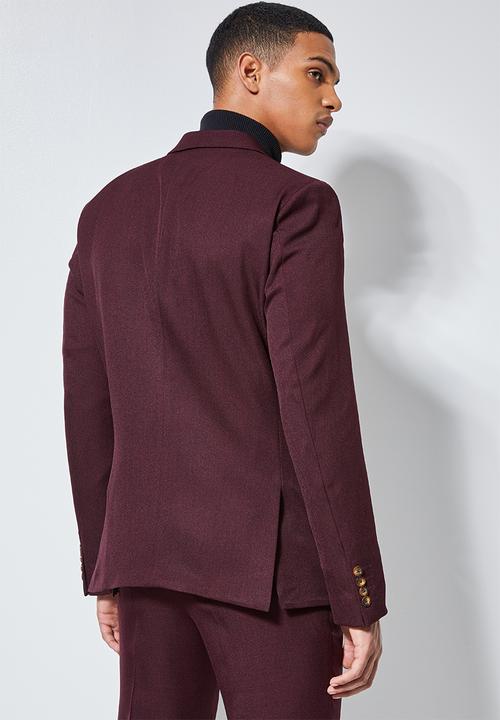 Superbalist - Regent slim fit blazer - burgundy