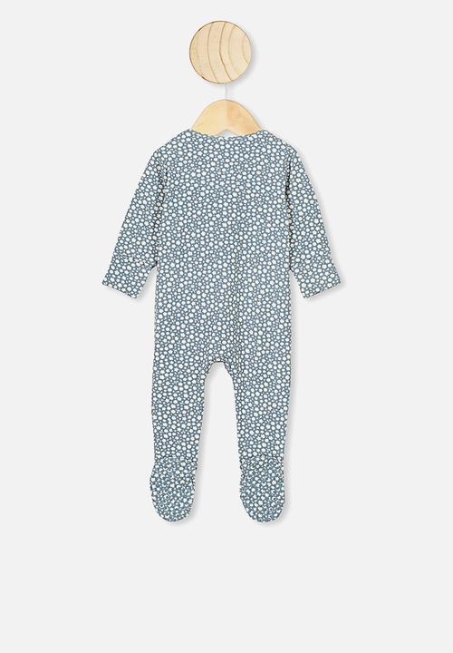 Cotton On - The long sleeve zip romper - blue 