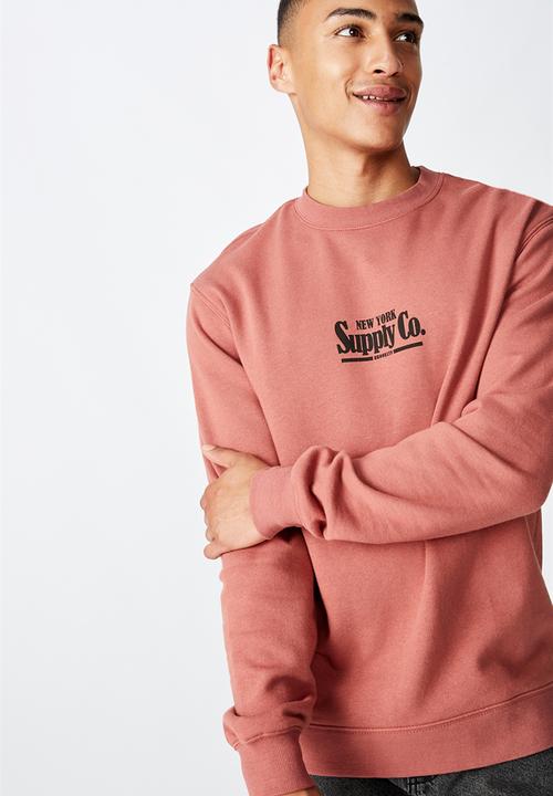 Cotton On - Supply crew fleece - oxblood