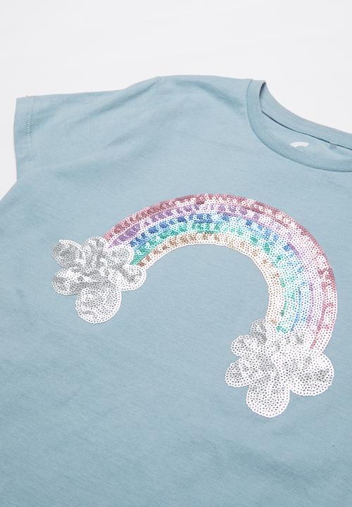 Cotton On - Stevie short sleeve embellished 2 pack  - pink & blue