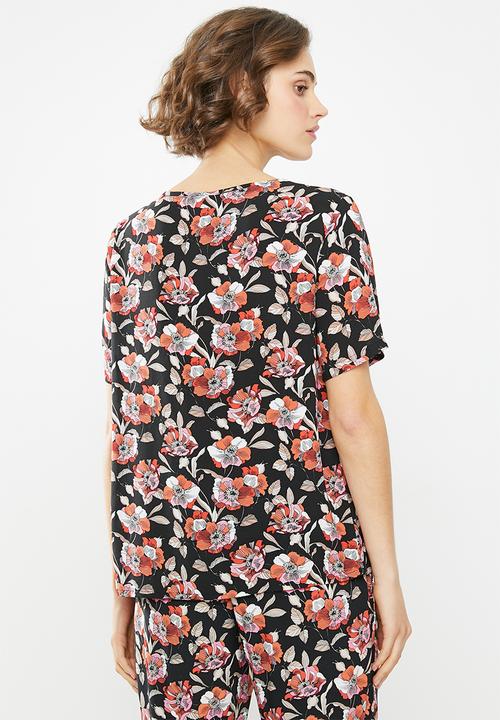 Jacqueline de Yong - Starr life short sleeve top - multi 