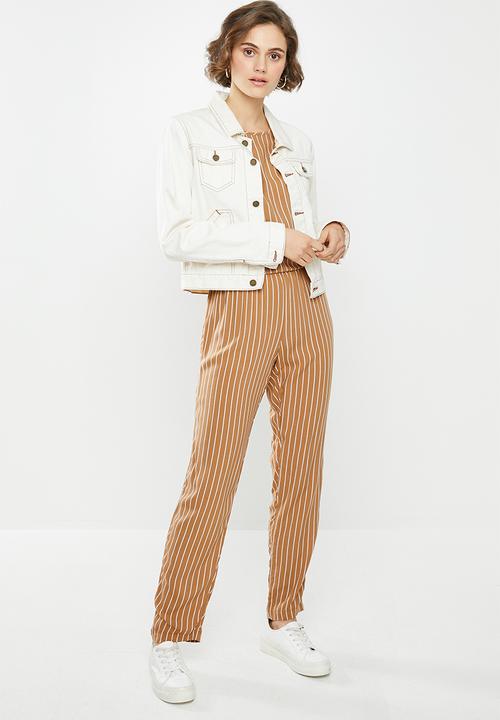 Jacqueline de Yong - Starr life pants - brown & white 