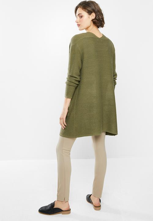 Jacqueline de Yong - Mollo long sleeve structure cardigan - olive