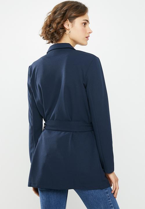 Jacqueline de Yong - One catia treat long sleeve blazer - navy