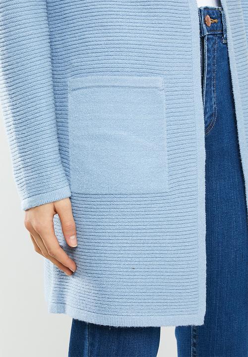 Jacqueline de Yong - Mollo long sleeve structure cardigan - blue 
