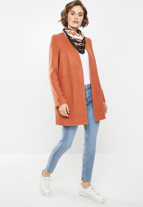 Vero Moda - Brush 3/4 length jacket - orange