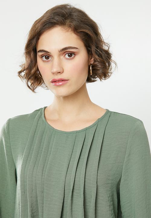Vero Moda - Wigga long sleeve pleat top vip - laurel wreath