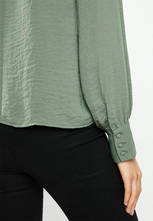 Vero Moda - Wigga long sleeve pleat top vip - laurel wreath