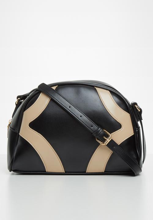 Superbalist - Half moon crossbody bag - black & beige