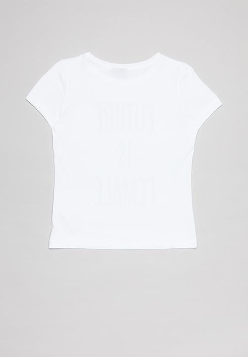 Name It - Osana short sleeve regular top - white & black 