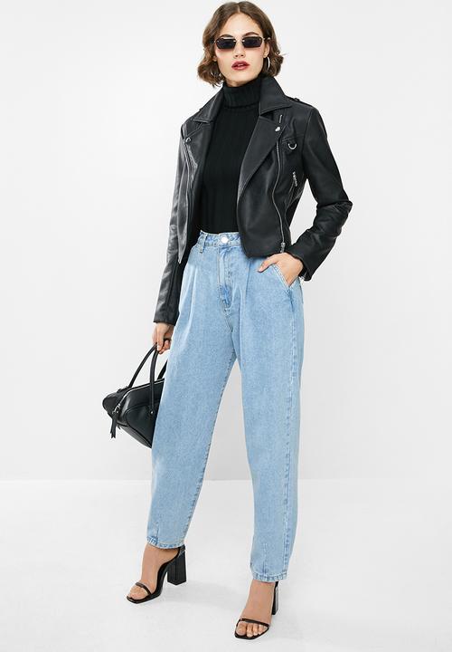 Missguided - Roll neck extreme rib bodysuit - black