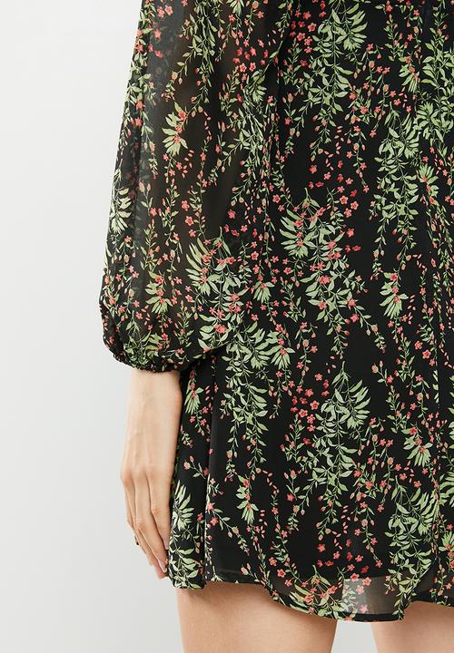 Missguided - Milkmaid skater dress floral - multi 