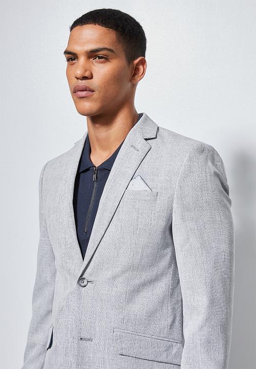 Superbalist - Regent slim fit blazer - grey