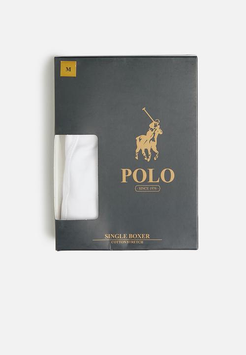 POLO - Ellis big pony knit boxer - white