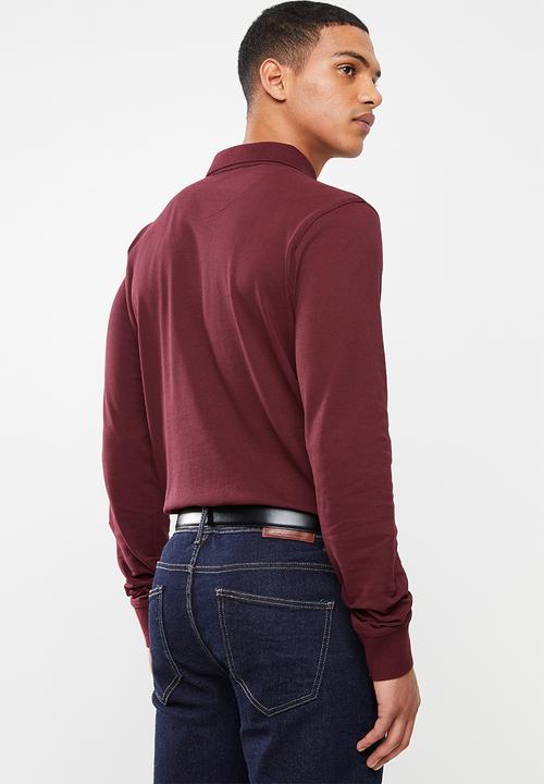 Pringle of Scotland - St Augustine long sleeve styled sps - burgundy 