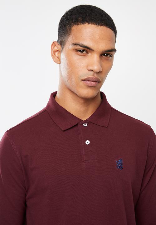 Pringle of Scotland - St Augustine long sleeve styled sps - burgundy 