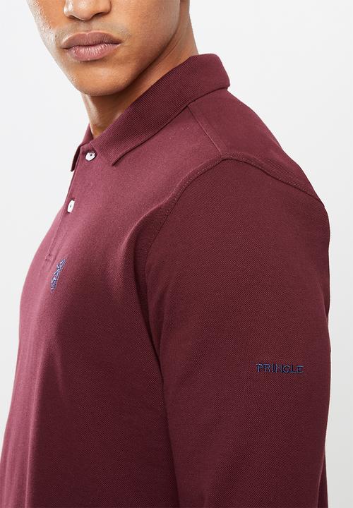 Pringle of Scotland - St Augustine long sleeve styled sps - burgundy 