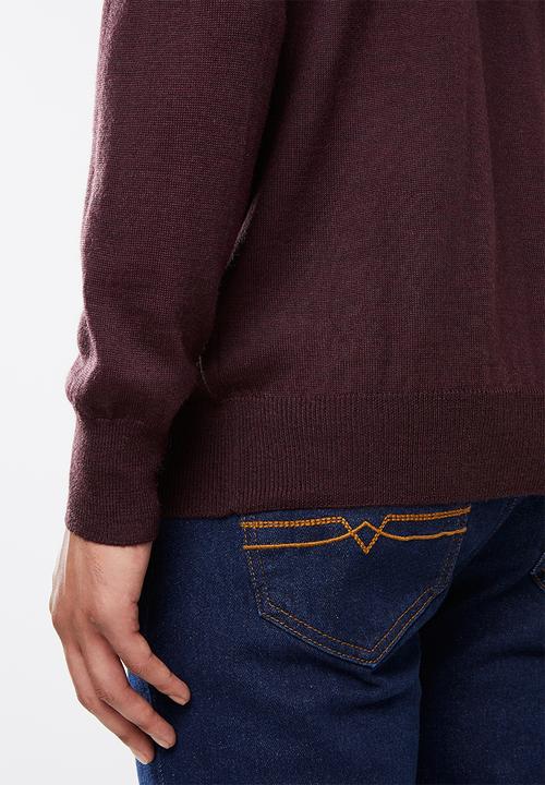Pringle of Scotland - Peter round neck knit - burgundy