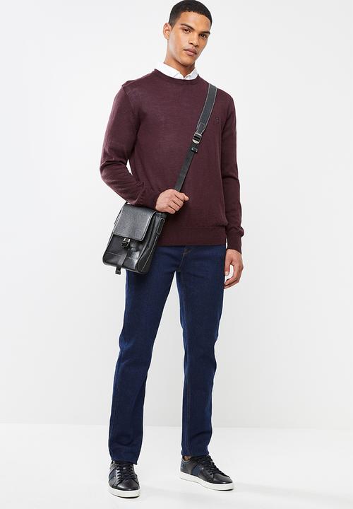Pringle of Scotland - Peter round neck knit - burgundy