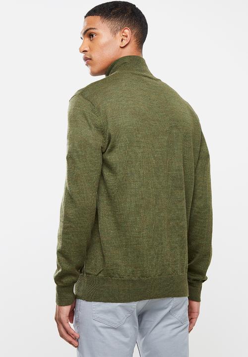 Pringle of Scotland - Peter 1/4 zip knit - khaki